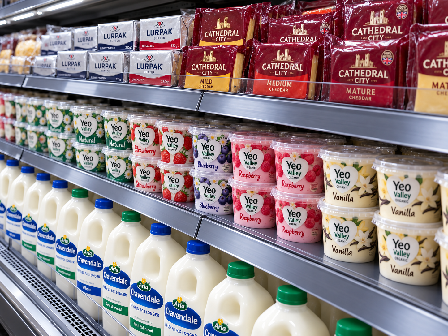 Milk, yogurt, cheese and butter — illustrative category image