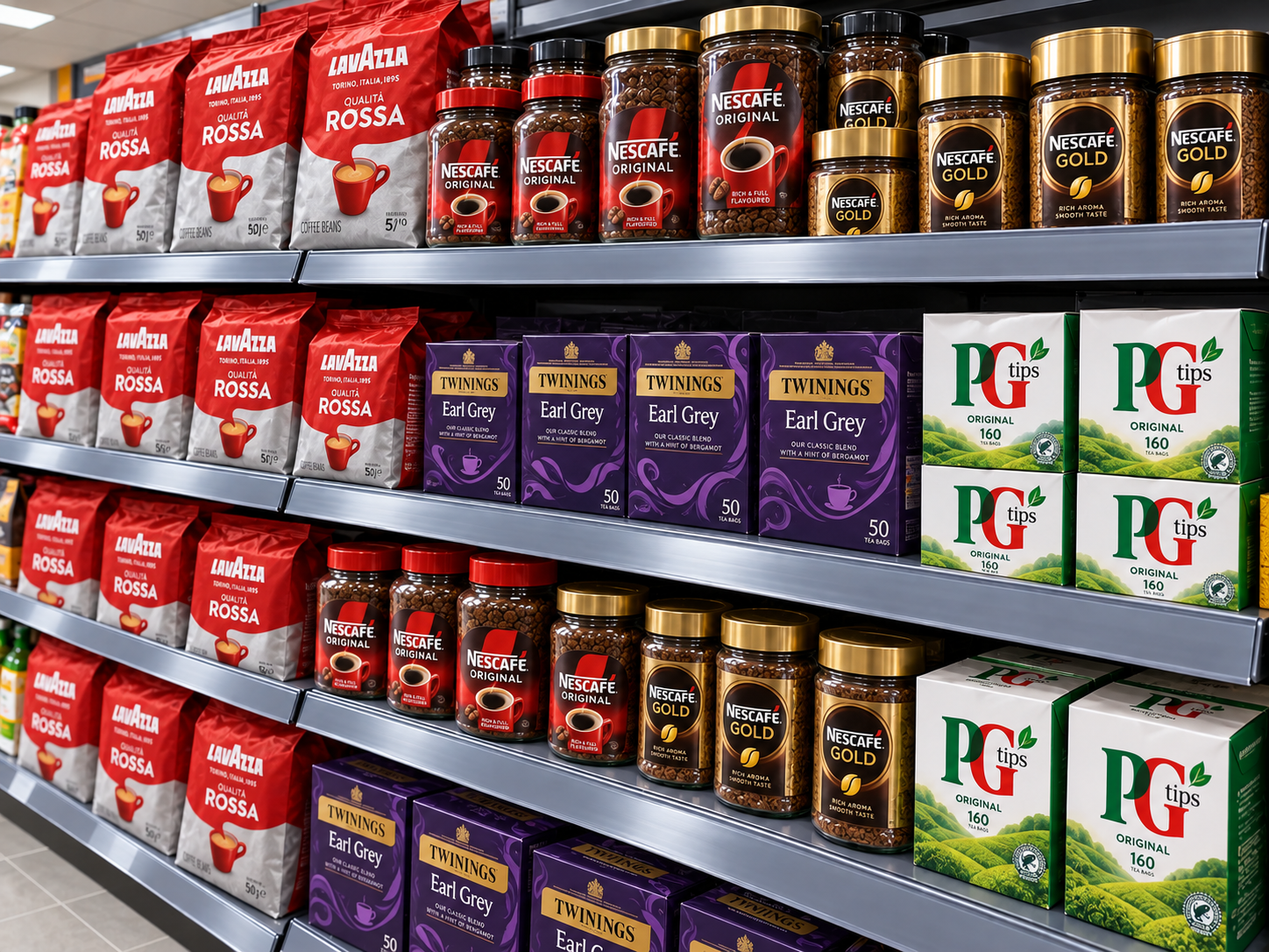 Packaged tea and coffee — illustrative category image