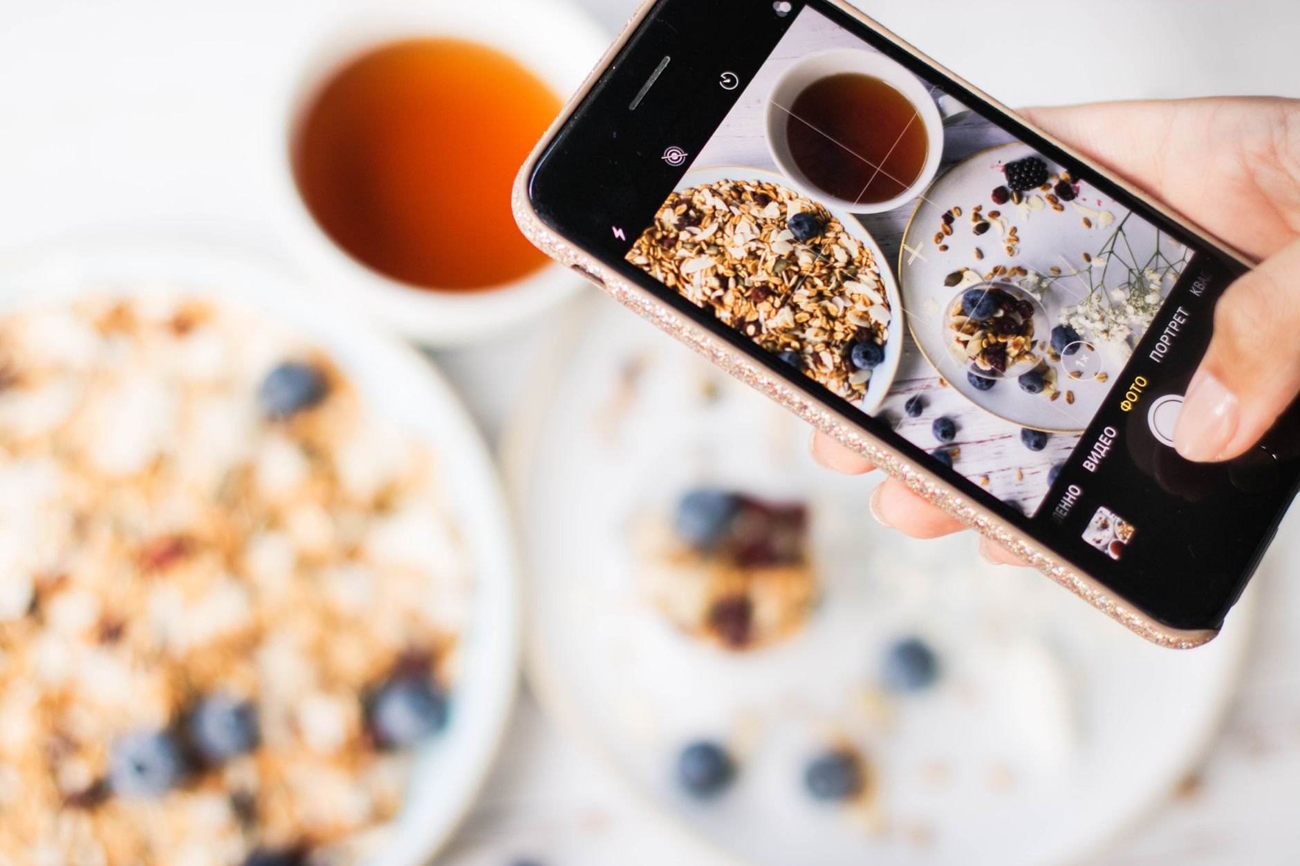Colourful fresh dairy and breakfast products for Instagram social media