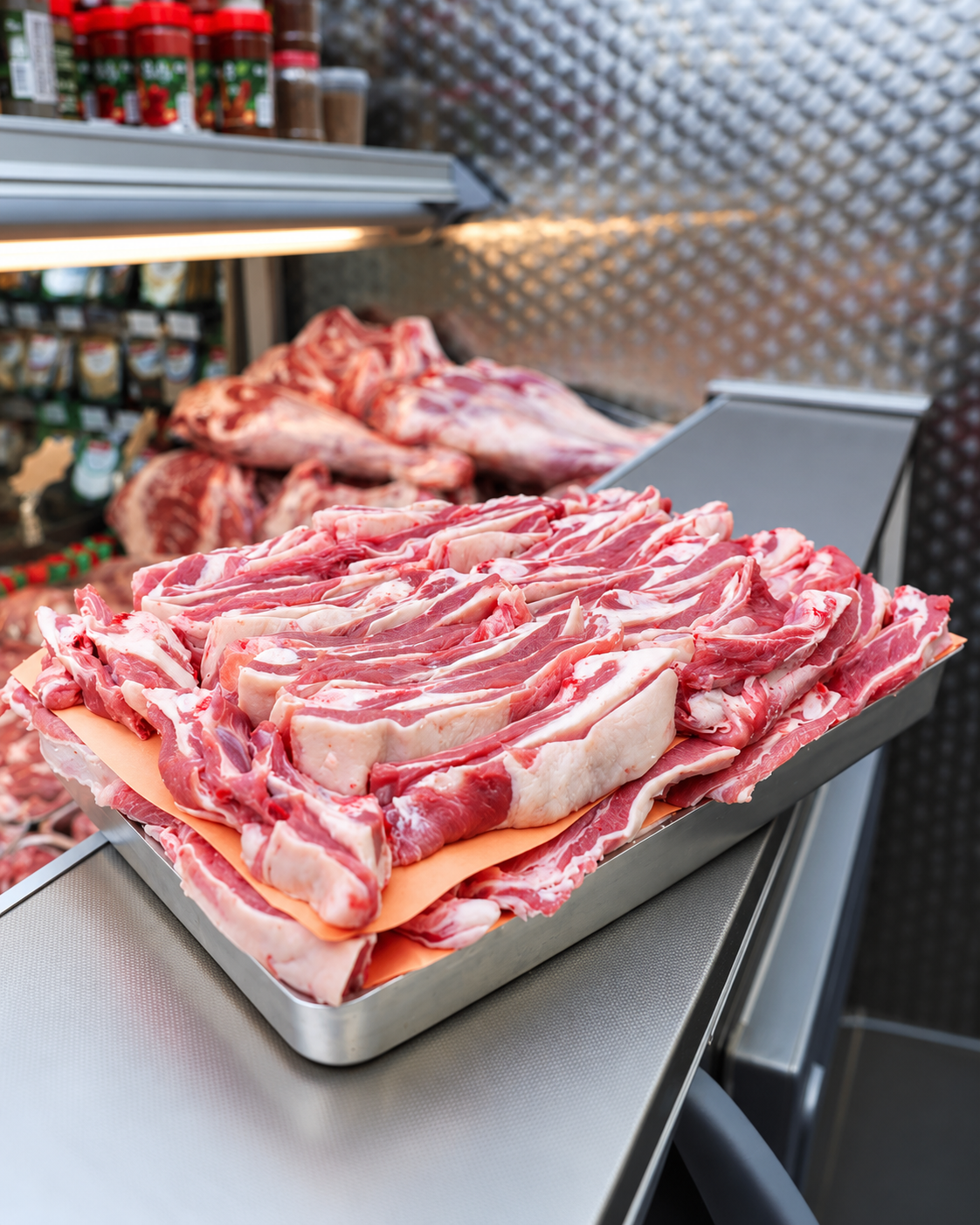 Fresh lamb chops at Nova Food Centre