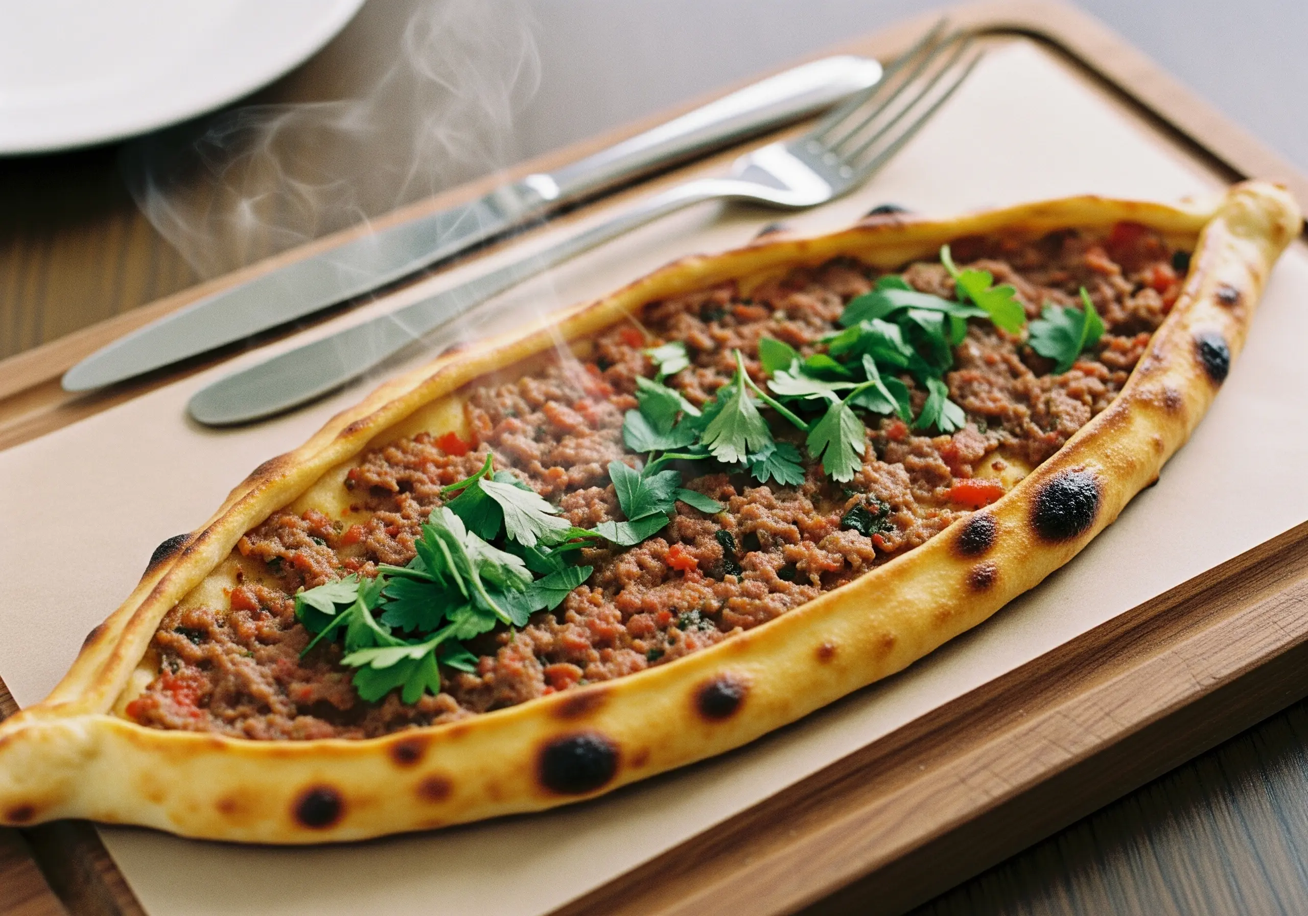Fresh Turkish pide from our stone oven