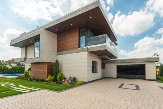 Modern betonarme villa dış cephe örneği